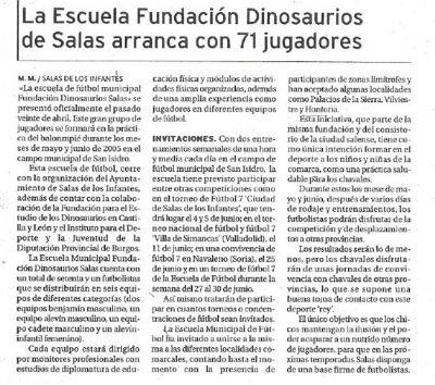 FOTOLa Escuela Fundación Dinosaurios de Salas arranca con 71 jugadores