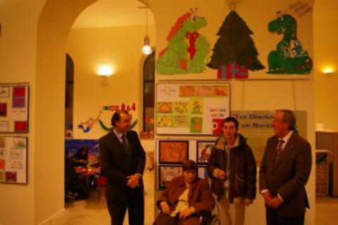 Dos de los premiados con los Presidentes de la Fundación Aspanias Burgos y la Fundación Dinosaurios