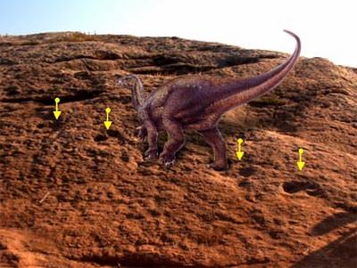 FOTOFotomontaje de un Iguanodon en Costalomo